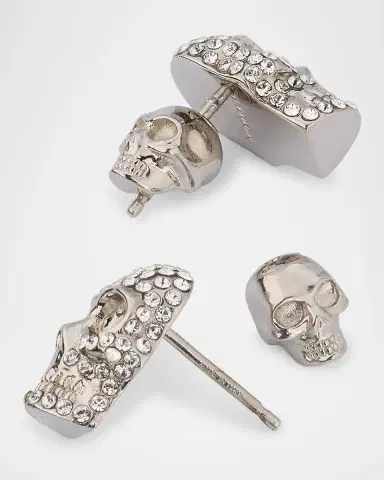 McQueen Pavé Crystal Stud Earrings | Thumbnail 4