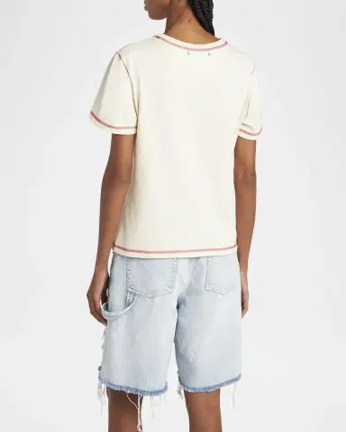 Golden Goose Journey-Print Gauze Jersey Short-Sleeve T-Shirt | Thumbnail 3 Golden Goose Journey-Print Gauze Jersey Short-Sleeve T-Shirt | Thumbnail 3