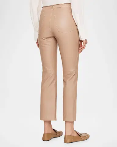 Joseph Duke Cropped Straight-Leg Leather Pants | Thumbnail 2 Joseph Duke Cropped Straight-Leg Leather Pants | Thumbnail 2
