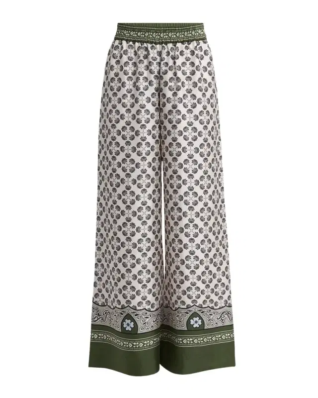 La DoubleJ Silk-Twill Wide-Leg Palazzo Pants