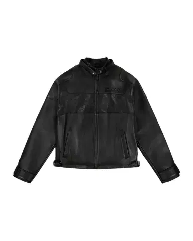 AVIREX Men's Black-Out Leather Racing Jacket | Thumbnail 1