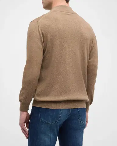 Kiton Men's Cashmere Quarter-Zip Sweater | Thumbnail 3