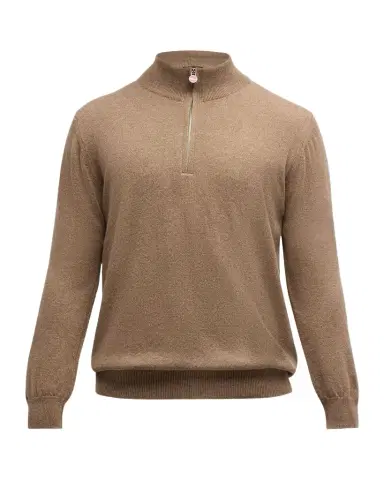 Kiton Men's Cashmere Quarter-Zip Sweater | Thumbnail 1