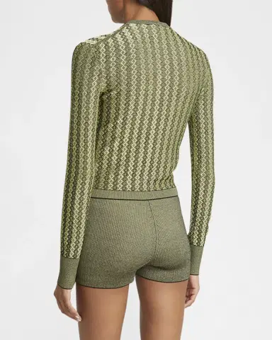 Jacquemus Marino Diamond-Knit Crewneck Cardigan | Thumbnail 3
