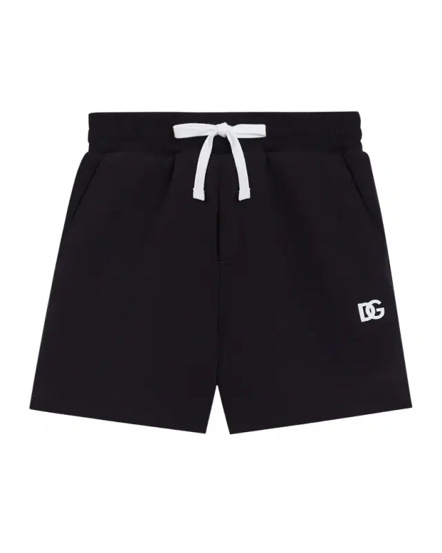 Boy 's Jersey Jogger Shorts W/ Rubber DG Logo