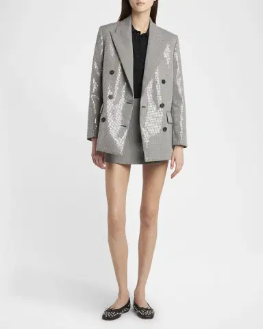 Golden Goose Journey Sequined Houndstooth Boyfriend Jacket | Thumbnail 2 Golden Goose Journey Sequined Houndstooth Boyfriend Jacket | Thumbnail 2