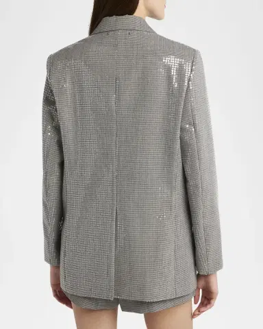 Golden Goose Journey Sequined Houndstooth Boyfriend Jacket | Thumbnail 3 Golden Goose Journey Sequined Houndstooth Boyfriend Jacket | Thumbnail 3