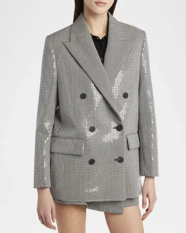 Golden Goose Journey Sequined Houndstooth Boyfriend Jacket | Thumbnail 4 Golden Goose Journey Sequined Houndstooth Boyfriend Jacket | Thumbnail 4