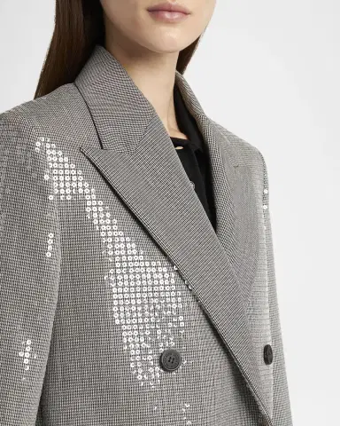 Golden Goose Journey Sequined Houndstooth Boyfriend Jacket | Thumbnail 5 Golden Goose Journey Sequined Houndstooth Boyfriend Jacket | Thumbnail 5