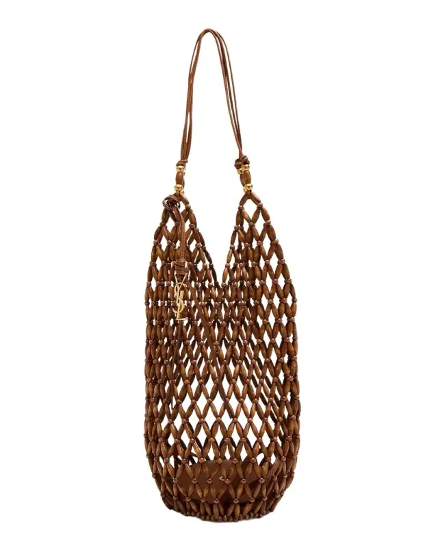 Le 5 A 7 YSL Hobo Bag in Beaded Wood