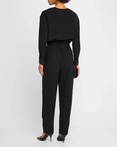 Emporio Armani Tapered Blouson Tuxedo Jumpsuit | Thumbnail 3 Emporio Armani Tapered Blouson Tuxedo Jumpsuit | Thumbnail 3