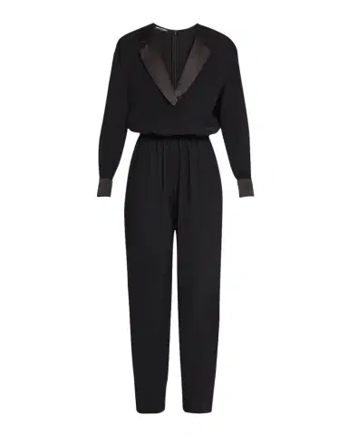 Emporio Armani Tapered Blouson Tuxedo Jumpsuit | Thumbnail 1 Emporio Armani Tapered Blouson Tuxedo Jumpsuit | Thumbnail 1