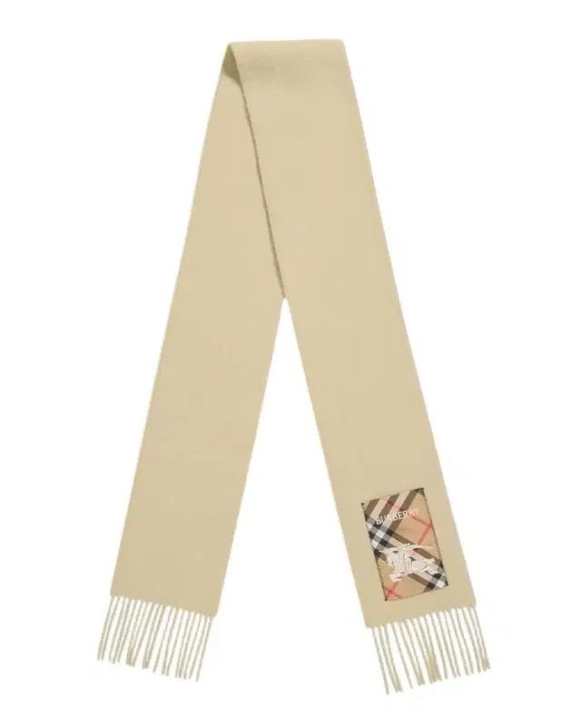 Burberry Cashmere Scarf W/ Logo Patch
