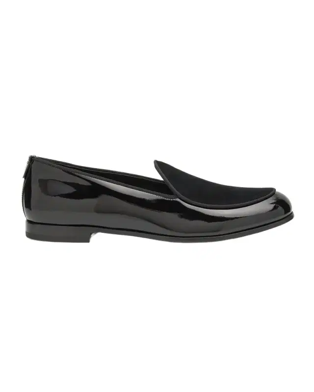 Men 's Leather and Velvet Loafers