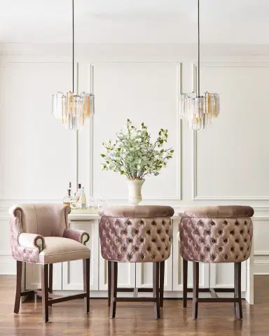 Haute House Eva Mirror Trim Counter Stool - 27" | Thumbnail 5