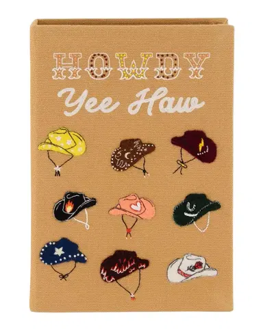 Olympia Le-Tan Howdy Cowgirl Hats Book Clutch Bag | Thumbnail 1 Olympia Le-Tan Howdy Cowgirl Hats Book Clutch Bag | Thumbnail 1