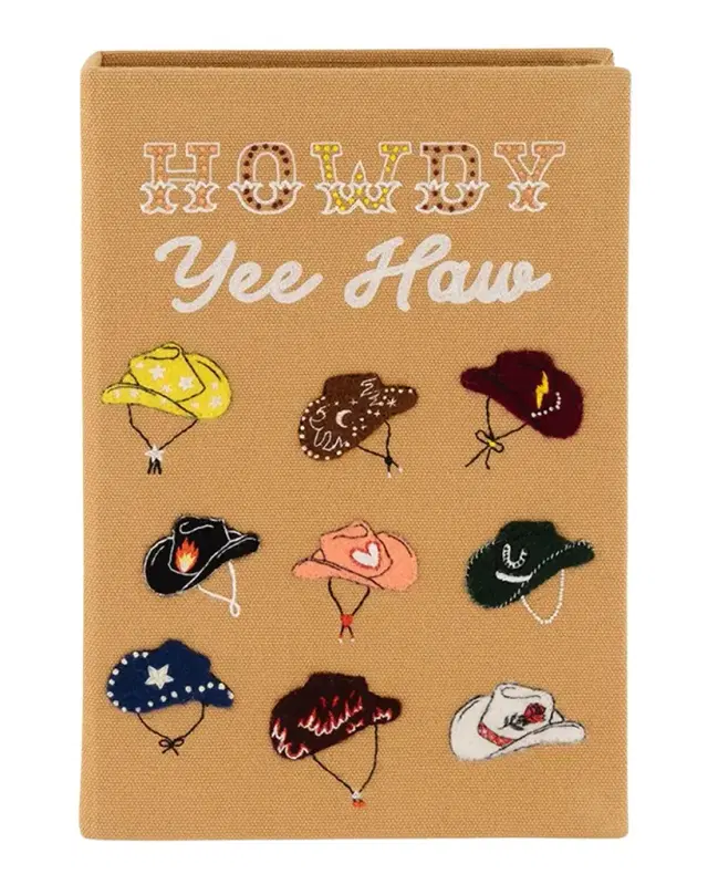 Olympia Le-Tan Howdy Cowgirl Hats Book Clutch Bag
