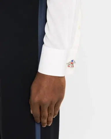 Link Up Men 's Jockey Enamel Cufflinks | Thumbnail 1