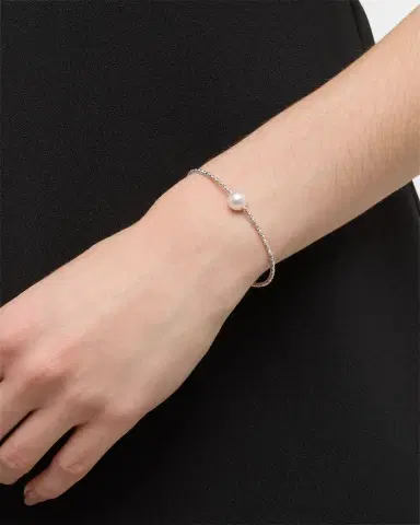 Pearls By Shari 18K White Gold Akoya Pearl Wrap Bracelet | Thumbnail 2