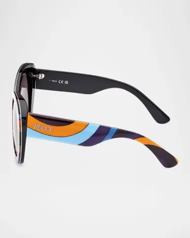 Pucci Round Acetate Sunglasses | Thumbnail 3 Pucci Round Acetate Sunglasses | Thumbnail 3