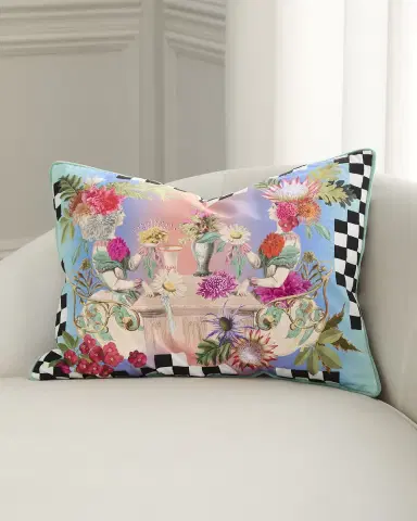 Christian Lacroix Fleurs Jumelles Decorative Pillow, 18" x 24" | Thumbnail 1