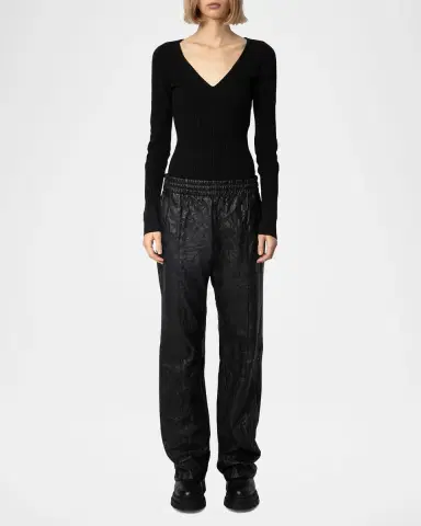 Zadig & Voltaire Syla Ribbed Merino Wool-Blend Sweater | Thumbnail 2 Zadig & Voltaire Syla Ribbed Merino Wool-Blend Sweater | Thumbnail 2