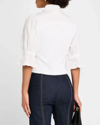 Cinq à Sept Lyric Puff-Sleeve Top | Thumbnail 3