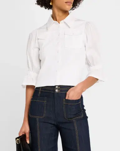 Cinq à Sept Lyric Puff-Sleeve Top | Thumbnail 4