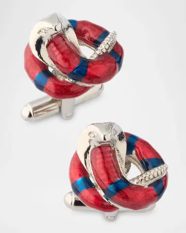 Link Up Men 's Cobra Coil Snake Cufflinks | Thumbnail 3
