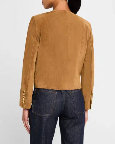 Nili Lotan Nanon Short Suede Jacket | Thumbnail 2