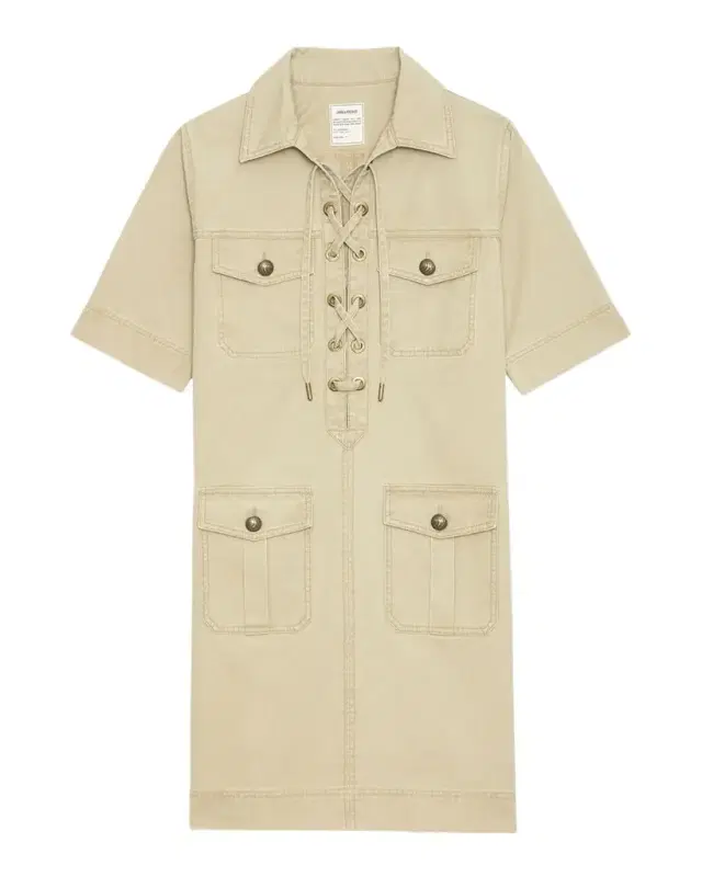 Zadig & Voltaire Record Lace-Up Mini Dress