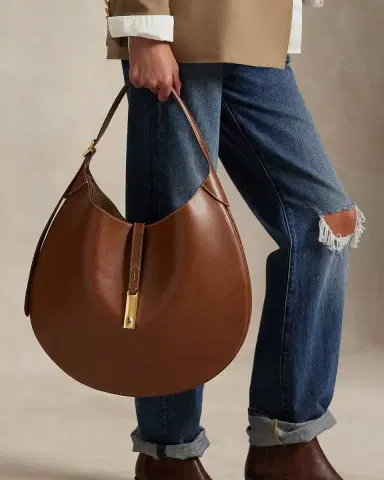Polo Ralph Lauren Polo ID Medium Leather Shoulder Bag | Thumbnail 5 Polo Ralph Lauren Polo ID Medium Leather Shoulder Bag | Thumbnail 5