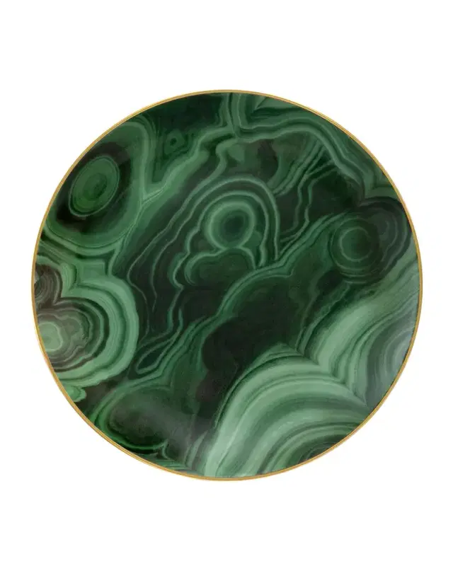 L 'Objet Malachite Canape Plates