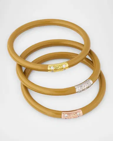 BuDhaGirl Sand Three Kings All Weather Bangle Bracelets, Set of 3 | Thumbnail 3 BuDhaGirl Sand Three Kings All Weather Bangle Bracelets, Set of 3 | Thumbnail 3