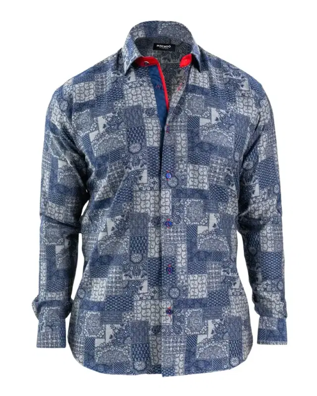 Men 's Einstein Jacquard Mosaic Sport Shirt
