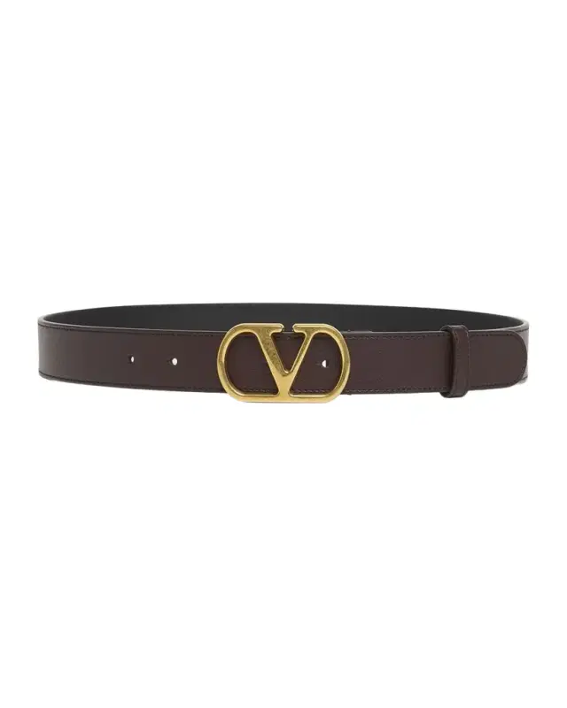 VLogo Shiny Calfskin Belt, 30mm VLogo Shiny Calfskin Belt, 30mm