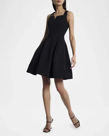 BCBGMAXAZRIA Tulip Pleated Fit-&-Flare Dress | Thumbnail 3