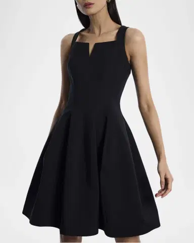 BCBGMAXAZRIA Tulip Pleated Fit-&-Flare Dress | Thumbnail 4