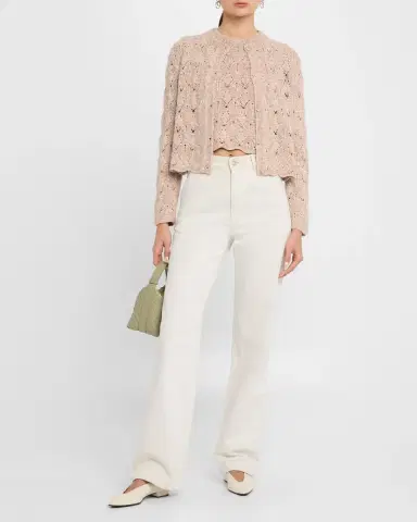 Loro Piana Verbania Linen, Silk, and Cashmere Cardigan Sweater | Thumbnail 2
