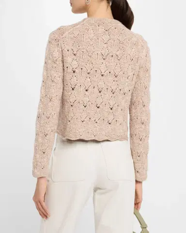 Loro Piana Verbania Linen, Silk, and Cashmere Cardigan Sweater | Thumbnail 3