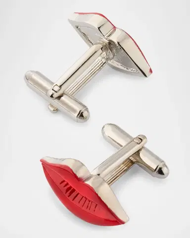 Link Up Men 's Red Lips Cufflinks | Thumbnail 4
