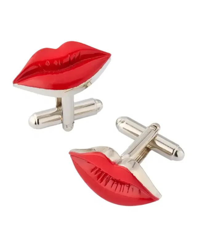 Men 's Red Lips Cufflinks