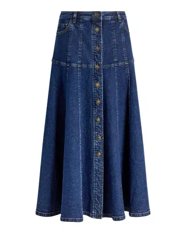 Cinq à Sept Veena Denim Midi Skirt | Thumbnail 1