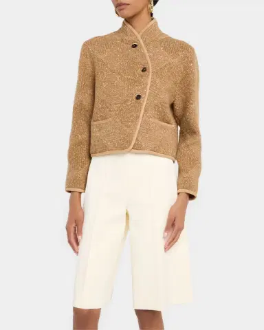 Loro Piana Cernobbio Cashmere-Linen Single-Breasted Jacket | Thumbnail 4 Loro Piana Cernobbio Cashmere-Linen Single-Breasted Jacket | Thumbnail 4