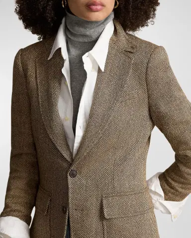 Polo Ralph Lauren Herringbone Linen-Blend Blazer | Thumbnail 4