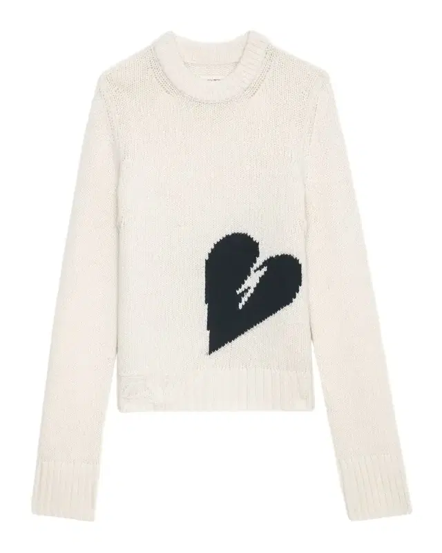 Malty Merino Wool Heart Sweater