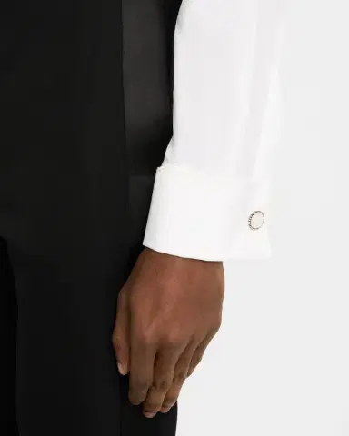 Link Up Men 's Mother Of Pearl Rope-Border Cufflinks | Thumbnail 1