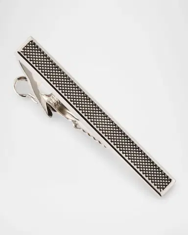 Link Up Men's Textured Brass Tie Bar | Thumbnail 3