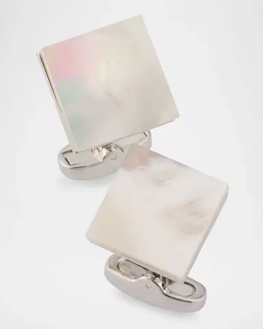 Link Up Men 's Square Mother Of Pearl Cufflinks | Thumbnail 3