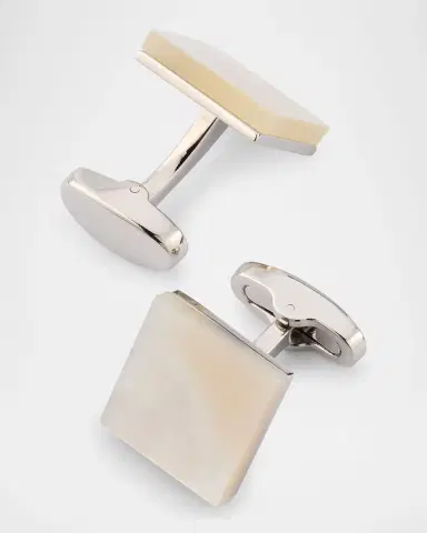 Link Up Men 's Square Mother Of Pearl Cufflinks | Thumbnail 4